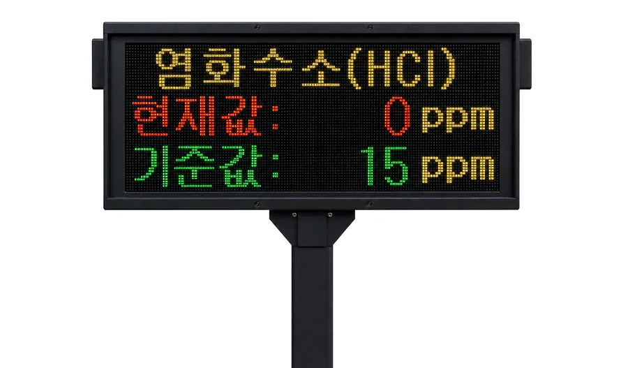 대기질오염 표시판(염화수소)